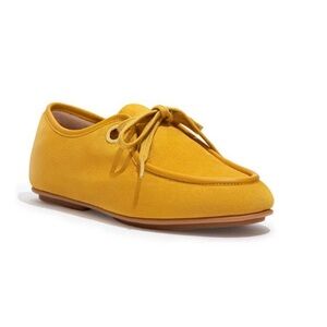 NWT FitFlop Sunshine Yellow Delfine Suede Loafers Woman’s Size 5